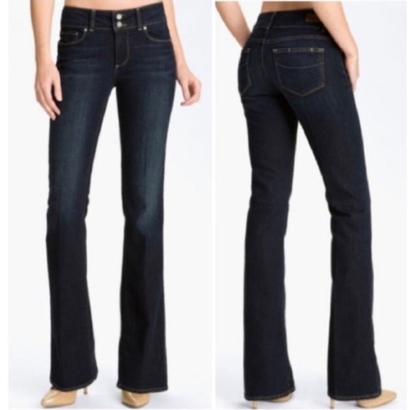PAIGE Hidden Hills Boot High Rise Double Button Jeans in Super McKinley, Size 27 - Picture 2 of 16